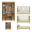 Ver imagem 5 de Quarto de Bebê Completo com Berço Americano 3 em 1 Dengo Multimóveis Mp4588 Madeirado/off White