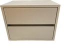 Ver imagem 2 de Kit 2 Mesa de Cabeceira com 2 Gavetas, 100% Mdf Cor Titânio Trama 30x30x30