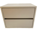 Ver imagem 2 de Kit 2 Mesa de Cabeceira com 2 Gavetas, 100% Mdf Cor Titânio Trama 30x30x30