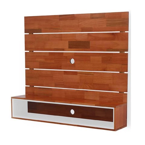 Painel Abel na Cor Natural com Laca Branco 134cm - 59592