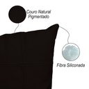 Ver imagem 2 de Almofada Decorativa de Couro Legítimo 50x50cm Bella Marrom - Mozzelar