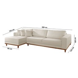 Sofá Cronos 03 Metros Chaise Lado Esquerdo Meu Sofá Online - 3