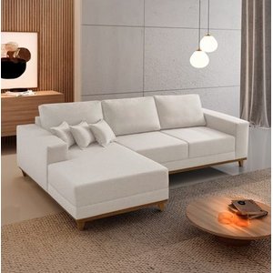 Sofá Cronos 03 Metros Chaise Lado Esquerdo Meu Sofá Online