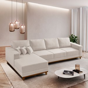 Sofá Cronos 03 Metros Chaise Lado Esquerdo Meu Sofá Online