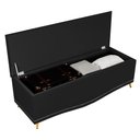 Ver imagem 5 de Cabeceira e Calçadeira Baú Cama Box Casal Belize 140cm Veludo Chumbo - Desk Design
