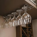 Ver imagem 5 de Kit 2 Suporte para Taças 39cm Cromado Decoração Adega Bar Vinho Cozinha Armário Organizador