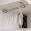 Ver imagem 7 de Kit 2 Suporte para Taças 39cm Cromado Decoração Adega Bar Vinho Cozinha Armário Organizador