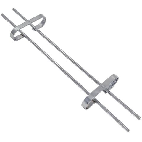 Kit 2 Suporte para Taças 39cm Cromado Decoração Adega Bar Vinho Cozinha Armário Organizador