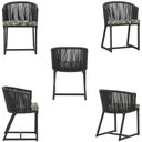 Ver imagem 2 de Mesa com 4 Cadeiras e Noronha Estofado 5 Trama Original Preto