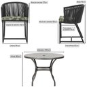 Ver imagem 3 de Mesa com 4 Cadeiras e Noronha Estofado 5 Trama Original Preto