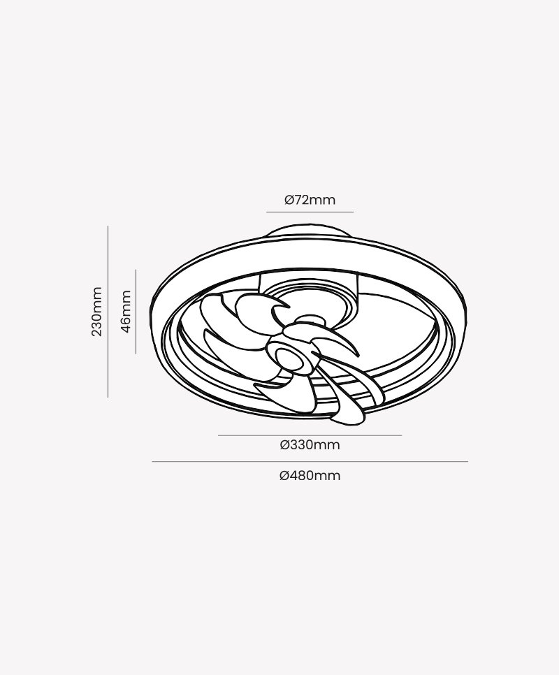 Ventilador Air Ring Orbital 40w Multicor Bivolt Controle Remoto - 2