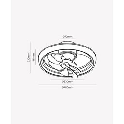 Ventilador Air Ring Orbital 40w Multicor Bivolt Controle Remoto - 2