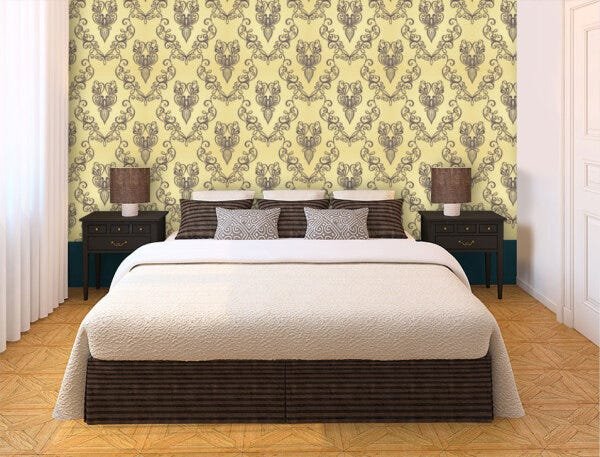 Papel De Parede Para Sala Arabesco 0026 Adesivo De Parede - 1