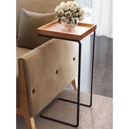 Mesa de Apoio para Sofá Bandeja Madeira - 1
