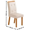 Ver imagem 3 de Conjunto de Jantar Carolina com Cadeiras Carol 6 Lugares Tampo MDF Creme Off White 180cm Moderna