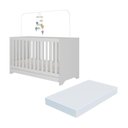 Ver imagem 1 de Berço 3 em 1 Vira Cama com Colchão Incluso Elza Multimóveis Mp4305 Branco