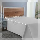 Ver imagem 3 de Lençol Casal 100% Algodão Percal 300 Fios sem Elástico com Virol:branco