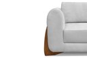 Ver imagem 2 de Sofá New 2 Lugares Linho Cinza 1.60m para Sala Bz Home Decor