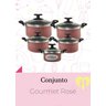 Jogo Conjunto 5 Caçarola Grande Grossa Antiaderente Teflon - 5