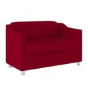 Ver imagem 5 de Namoradeira + Polt. Bia P/ Sala de Estar Consultório Clinica Hospital Recepção Suede Vermelho
