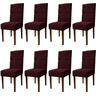 Kit 8 Cadeiras Sala de Jantar Estofadas Eloísa Veludo Vinho (liz Maria) - 1