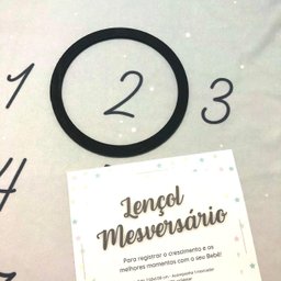 Lençol Mêsversário Cenário para Fotos Bebê Ursinho Menino Minha Estrelinha Lençol Mêsversário Cenári - 6