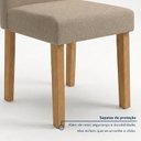 Ver imagem 7 de Conjunto Sala de Jantar 6 Lugares Mesa Isla e Cadeiras Lyra Tampo Vidro/MDF Cinamomo e Off White