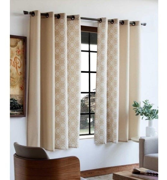 Cortina Combinada Luna 200X180cm – Bege Sultan - 1