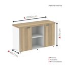 Ver imagem 3 de Armário para Escritório 2 Portas com Chave 121,5cm Linha PE40 Branco