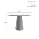 Ver imagem 2 de Mesa Isis 120X120cm - SEM Tampo de Vidro - Imbuia
