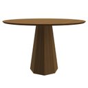 Ver imagem 1 de Mesa Isis 120X120cm - SEM Tampo de Vidro - Imbuia