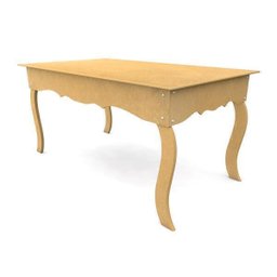 Mesa Provençal Decoração Festa Luis XV Lisa 1.20 Pé 60cm MDF - 2