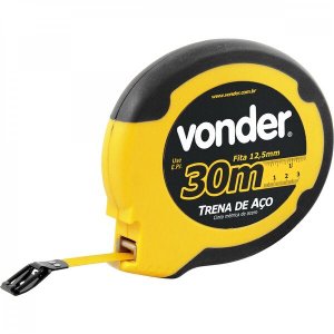 Trena de aço longa caixa fechada com 30 m Vonder