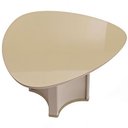 Ver imagem 6 de Mesa de Jantar 6 Lugares Orgânica Tampo com Vidro 136cm Lavie D05 Off White Dourado - Lyam Decor