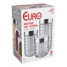 Conjunto de Potes de Vidro com Tampa Inox Bubble 3 pc - 3