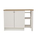 Ver imagem 2 de Bancada Gourmet Ilha Cozinha Ditália 2 Portas Cd-1028 Cor:branco