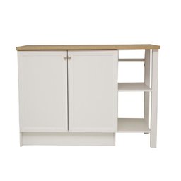 Bancada Gourmet Ilha Cozinha Ditália 2 Portas Cd-1028 Cor:branco - 2