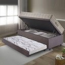 Ver imagem 3 de Bicama Box Baú 88x188 Suede Cinza com Colchão Airtech Ortobom
