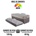 Ver imagem 7 de Bicama Box Baú 88x188 Suede Cinza com Colchão Airtech Ortobom