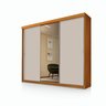 Roupeiro Casal Luxo Imola 100% Mdf 3 Portas de Correr 5 Gavetas Trilhos em Alumínio C/ Espelho - Lua - 6