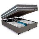 Ver imagem 5 de Cama Box Baú Casal Bipartido Sintético + Colchão Anjos Black Graphite Molas Ensacadas 138cm