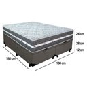 Ver imagem 4 de Cama Box Baú Casal Bipartido Sintético + Colchão Anjos Black Graphite Molas Ensacadas 138cm