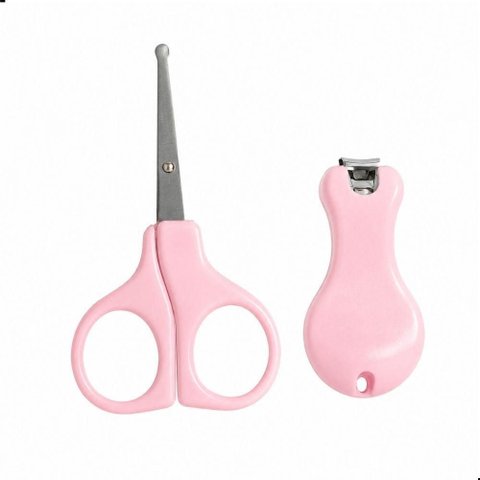 Kit Manicure para Bebê com Tesoura de Ponta Arredondada e Cortador de Unhas