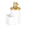 Dispenser para Detergente e Bucha Branco Dourado Fosco 600ml - 2