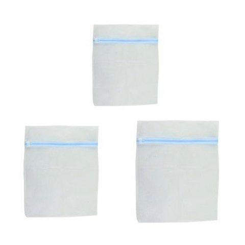 Kit 3 Unidades Bolsas Lavagem Roupas Protecao Fechamento Ziper Resistente