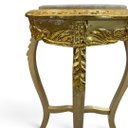 Ver imagem 6 de Mesa Lateral Redonda Clássica Dourada com Tampo de Mármore a: 68 D: 41