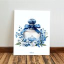 Ver imagem 6 de Kit 3 Quadro Decorativo Mulher Menina Azul Quarto Perfume Qualidade Premium 28x20cm