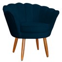 Ver imagem 1 de Poltrona Decorativa para Sala de Estar Charm Suede Azul Marinho - Montanaris Decor MD MONTANARIS DEC