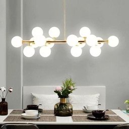 Pendente Moderno 95cm Jabuticaba Júpiter Dourado 16 Lâmpadas Bl - 2