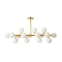 Ver imagem 1 de Pendente Moderno 95cm Jabuticaba Júpiter Dourado 16 Lâmpadas Bl